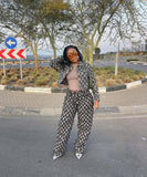 Relaxed Check Suit Set With Modern Smart Style For Women