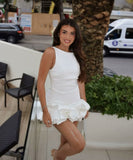 Elegant Pleated Dress For Women Sleeveless In Various Colors