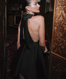 Sexy Halter Black High-Waisted Dress for Stunning Elegance