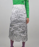 Ruffled High Waisted Back Slit Fashion Half Length Skirt for Women