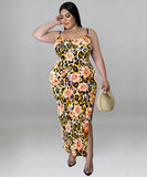 Stylish Print Halter Sexy Hip Wrap Dress for Effortless Elegance