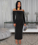 Slim Fit Sequin Dress With Arm Covers For Evening Glam