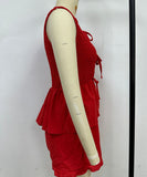 Sleeveless Red Leopard Print Top With Fitted Pants Set