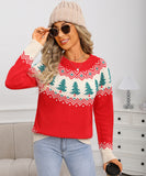 Knitted Christmas Hoodie Sweater Loose Fit Cozy Warmth