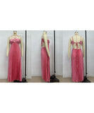 Solid Color Plunging Pleated Sleeveless Halter Dress for You
