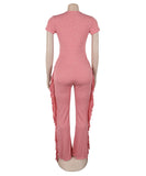 Fringed Figure-Hugging One-Piece Suit in Multiple Vibrant Colors
