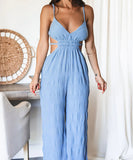Elegant Backless Strappy Sleeveless Jumpsuit for Women