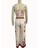 Floral Camisole And Wide Leg Pants Set Multicolor Chic