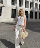 Classic Pocketless Short Sleeve Cardigan Casual Jacket