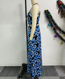 Printed Waist Slit A-Line Dress for Elegant Summer Looks