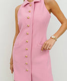 Chic Solid Color Lapel Dress for Effortless Elegance