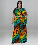 Chic Printed Knit Fashion Casual Strap Two-Piece Set Delight