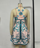 Stylish Women's Printed Halter Dress in Vibrant Colors