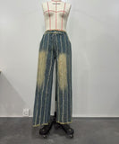 Spliced Multi-Layer Stretch Jeans for Effortless Style