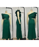 Fashionable One Shoulder Slimming Dress in Vibrant Colors
