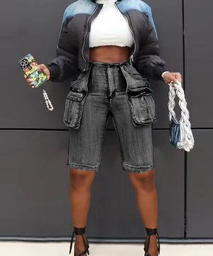 Vintage Denim Five Inch Workwear Shorts for Effortless Style