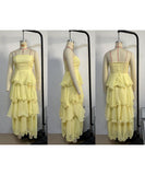Stylish Strapless Backless Cake Dress in Vibrant Colors
