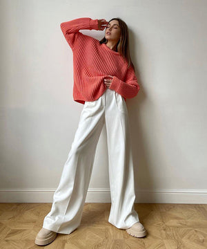 High Waisted Loose Fitting Casual Pants for Women in Multiple Colors