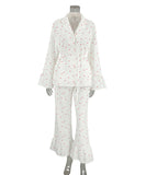 CozyNest Heart-Shaped Printed Cotton Pajamas – Soft Breathable Comfort