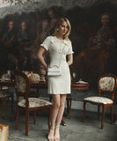 Ruffled Little Fragrance Dress in Sunny Yellow and White