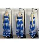 Vacation-Style Halter Top Beach Dress with High Waist Skirt