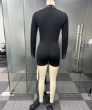 Iron Drill See-through Stretch Slim-fit Jumpsuit for Modern Style