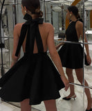 Sexy Halter Black High-Waisted Dress for Stunning Elegance