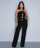 Boob Top Loose Loose Wide Leg Jumpsuit for Stylish Comfort