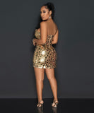 Glam Up with Fashion Hot Diamond Sequin Top Dress with Boobs and Buttocks