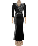 Classic Heated Sleeveless V Neck Dress Slim Fit For Winter