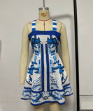 Stylish Women's Printed Halter Dress in Vibrant Colors