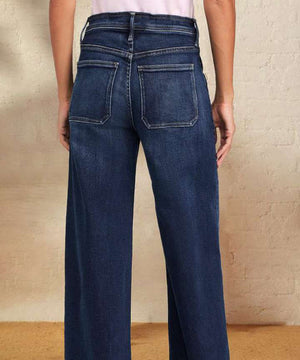 Lace-Up Stretch Jeans Straight Leg Pants for Effortless Style