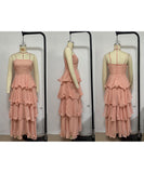 Stylish Strapless Backless Cake Dress in Vibrant Colors
