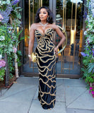 Alluring Sexy V-neck Strapless Dress for Glamorous Nights