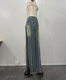 Spliced Multi-Layer Stretch Jeans for Effortless Style