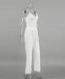 CozyNest Knitted Patchwork Lace Halter Pajamas – Elegant Micro-Transparency Design