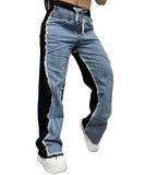 Trendy Women's Denim Pants in White Black and Red Stylish Fit