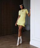 Fashionable Short Sleeved Ribbed Sexy Dress in Multiple Colors
