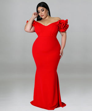 Sexy Lotus Sleeve Bag Backless Dress for Stunning Elegance