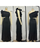 Fashionable One Shoulder Slimming Dress in Vibrant Colors