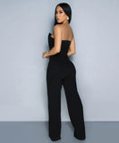 Boob Top Loose Loose Wide Leg Jumpsuit for Stylish Comfort