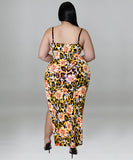 Stylish Print Halter Sexy Hip Wrap Dress for Effortless Elegance