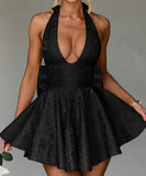 Elegant Lace-Up Evening Dress with Neckline in Multiple Colors