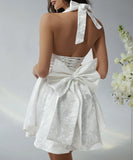 Elegant Lace-Up Evening Dress with Neckline in Multiple Colors