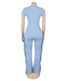 Fringed Figure-Hugging One-Piece Suit in Multiple Vibrant Colors