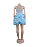 Chic Hot Drill Stretch Cake Dress With Suspenders Style
