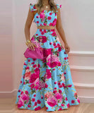 Classic Relaxed Halter Maxi Two-Piece Set For Women