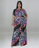 Chic Printed Knit Fashion Casual Strap Two-Piece Set Delight
