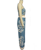 Floral Camisole And Wide Leg Pants Set Multicolor Chic