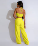 Sexy Slits Fitted Two-Piece Set in Black Yellow Apricot White